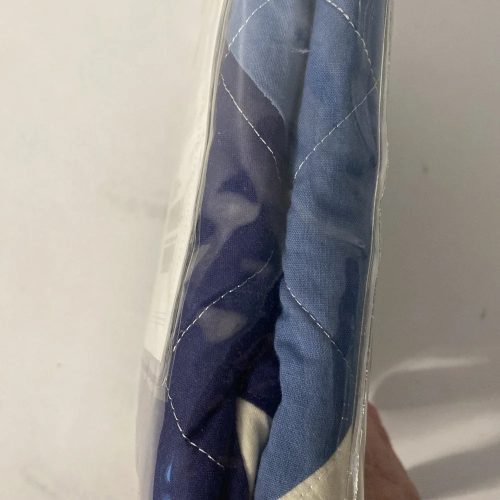 New - Martha Stewart Collection Quilted Geo Diamond Star Standard Sham